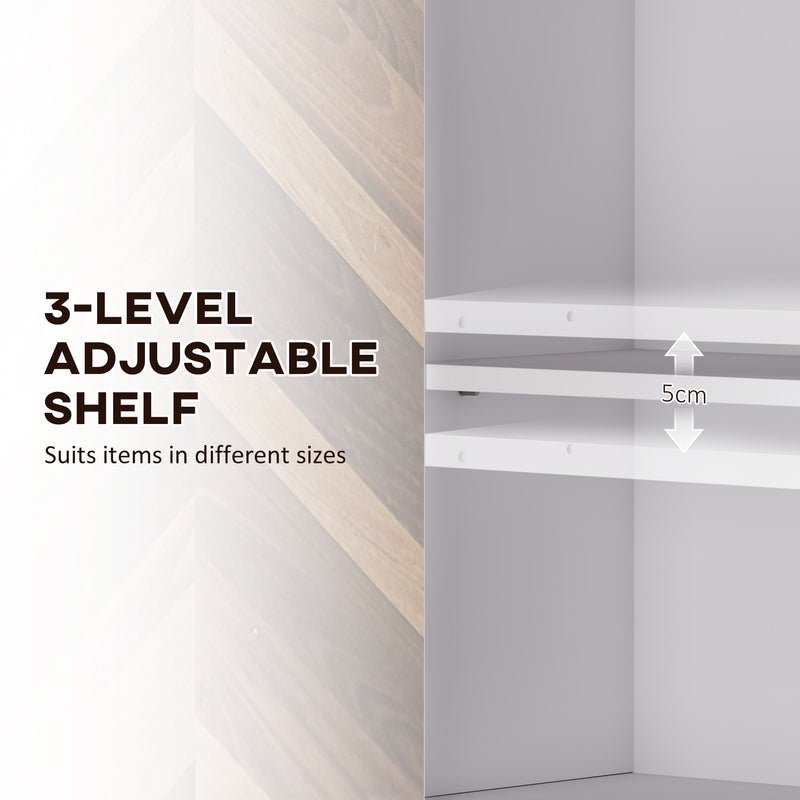 HOMCOM Bathroom Cabinet Wall Mounted Over The Toilet With 2 Doors, Walnut
