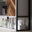 HOMCOM Bathroom Cabinet Wall Mounted Over The Toilet With 2 Doors, Walnut