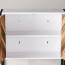 HOMCOM Bathroom Cabinet Wall Mounted Over The Toilet With 2 Doors, Walnut