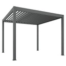 Outsunny 3 X 3(m) Electric Louvered Pergola Aluminium Pergola W/ LED Light