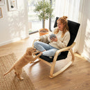 HOMCOM Comfortable Relax Rocking Chair with High Back, Black
