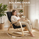 HOMCOM Comfortable Relax Rocking Chair with High Back, Black