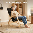 HOMCOM Comfortable Relax Rocking Chair with High Back, Black