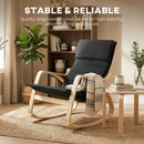 HOMCOM Comfortable Relax Rocking Chair with High Back, Black