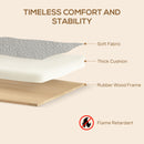 HOMCOM 2 Seater Sofa, Fabric Modern Loveseat For Living Room