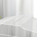 PawHut 59cm Large Bird Cage with Perches, Food Bowls, Swing, White