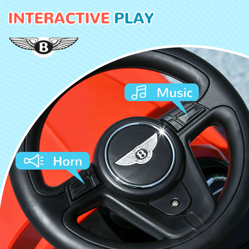 AIYAPLAY Bentley Licensed Ride On Car, Foot To Floor W/ Music Horn - White
