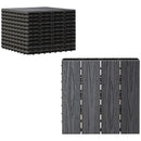 Outsunny Interlocking Decking Tiles, Interlocking Patio Paving Slabs, Grey
