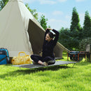 Outsunny Lightweight Camping Cot Portable Compact Sleeping Bed w/ Carry Bag