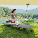 Outsunny Lightweight Camping Cot Portable Compact Sleeping Bed w/ Carry Bag