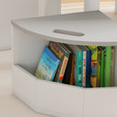 AIYAPLAY 5-Piece Kids Table and Chairs Set w/ Storage for 3-8 Years Old-Grey