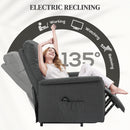 HOMCOM Power Lift Recliner Electric Reclining Chair With Remote Dark Grey