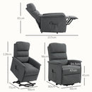 HOMCOM Power Lift Recliner Electric Reclining Chair With Remote Dark Grey