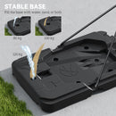 SPORTNOW 2.3-3.05m Basketball Hoop and Stand with Weighted Base and Wheels