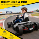 AIYAPLAY 24V Electric Go Kart With Drift Mode, Adjustable Seat, White
