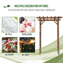 Outsunny Wooden Garden Arbor, Arch Trellis For Climbing Vines