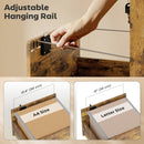 HOMCOM 3 Drawer File Cabinet Rolling Filing Cabinet For A4 And Letter Brown
