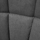 HOMCOM Rocking Chair For Nursery Upholstered Wingback Armchair Grey And Cream