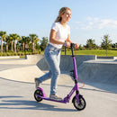 SPORTNOW Foldable Kick Scooter, Adult Scooters with 200mm Big Wheels, Purple