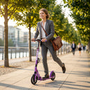 SPORTNOW Foldable Kick Scooter, Adult Scooters with 200mm Big Wheels, Purple