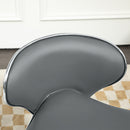 HOMCOM Office Chair Beauty Salon Rolling Technician Stool Chair - Black/Grey/Pink