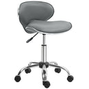 HOMCOM Office Chair Beauty Salon Rolling Technician Stool Chair - Black/Grey/Pink