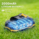 Outsunny 20" Cordless Hedge Trimmer with Dual Action Head, 2000mAh Battery