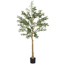 HOMCOM Indoor Artificial Plant, Faux Potted Silk Olive Tree, 150cm