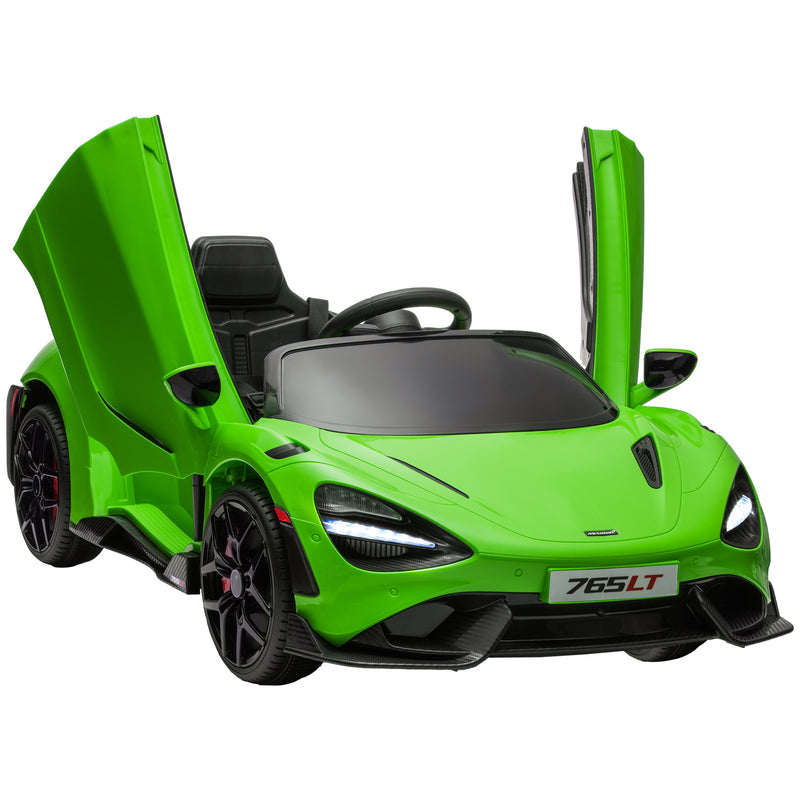AIYAPLAY Orange McLaren 765LT Licensed 12V Kids Ride On Car W/ MP3 Music