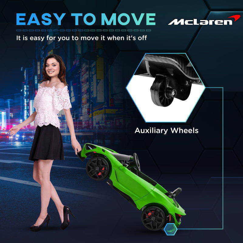 AIYAPLAY Orange McLaren 765LT Licensed 12V Kids Ride On Car W/ MP3 Music