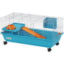 PawHut Small Animal Cage , Rabbit Cage With Wheels And Water Bottle