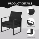 Outsunny Rattan Bistro Set - Black