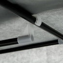 HOMCOM Fabric Portable Wardrobe With 2 Fabric Drawers, Hanging Rail, Grey