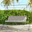 Outsunny Garden Bench Cushion, Seat Pad with Ties, Light Grey