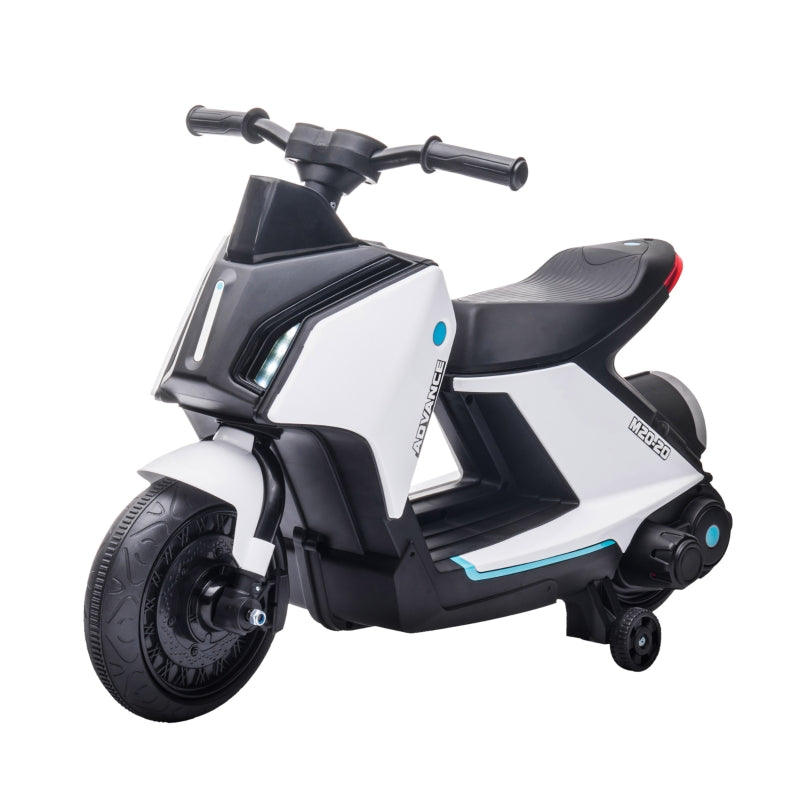 HOMCOM Kids Electric Ride On Motorcycle Bike 6v - White