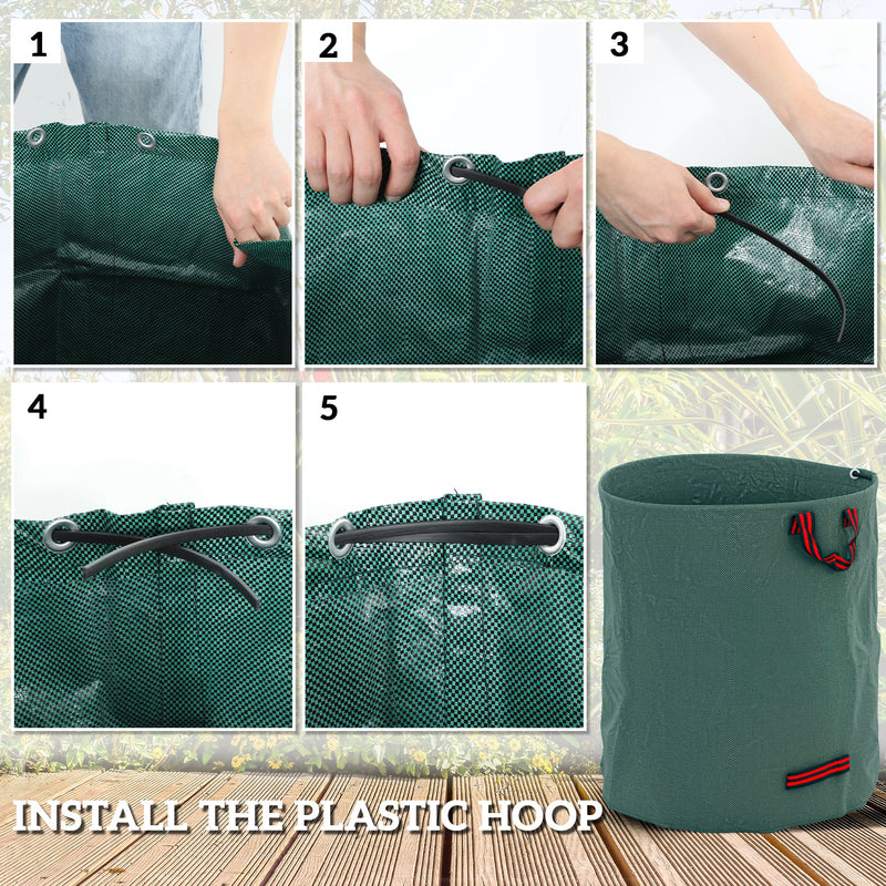 Outsunny Garden Waste Bags, 300L X 3 Heavy Duty Garden Sacks