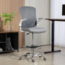 HOMCOM Ergonomic Tall Office Chair, 360 Degree Swivel Task Stool