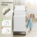 HOMCOM Dressing Table with LED Leaf Shape Mirror and 5 Drawers, White