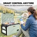 Outsunny Compressor Car Fridge Freezer, Camping Refrigerator W/ App Control