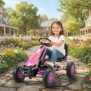 AIYAPLAY Kids Pedal Go Kart With Adjustable Seat, EVA Tyres, Pink