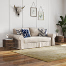 HOMCOM Bedside Tables Set of 2, Modern Side Table Set with 2 Drawers, Brown