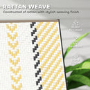 Outsunny 2PCs Rattan Folding Chair w/ 5-Position Adjustable Backrest