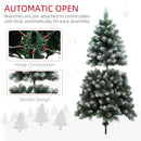 HOMCOM 5ft Artificial Pine Christmas Tree With Pinecones, Steel Base