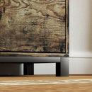 HOMCOM Sideboard, Industrial Storage Cabinet for Living Room, Rustic Brown