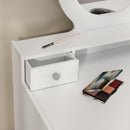 AIYAPLAY Kids Dressing Table Set W/ Stool, Mirror, Drawers - White