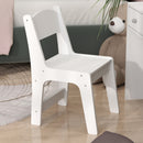 AIYAPLAY Kids Dressing Table Set W/ Stool, Mirror, Drawers - White