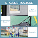 HOMCOM  1.55-2.1m Basketball Hoop And Stand W/ Fillable Base, Wheels - Black