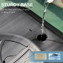 HOMCOM  1.55-2.1m Basketball Hoop And Stand W/ Fillable Base, Wheels - Black