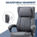 HOMCOM Executive Office Chair Reclining Office Chair with Headrest Dark Grey