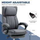 HOMCOM Executive Office Chair Reclining Office Chair with Headrest Dark Grey